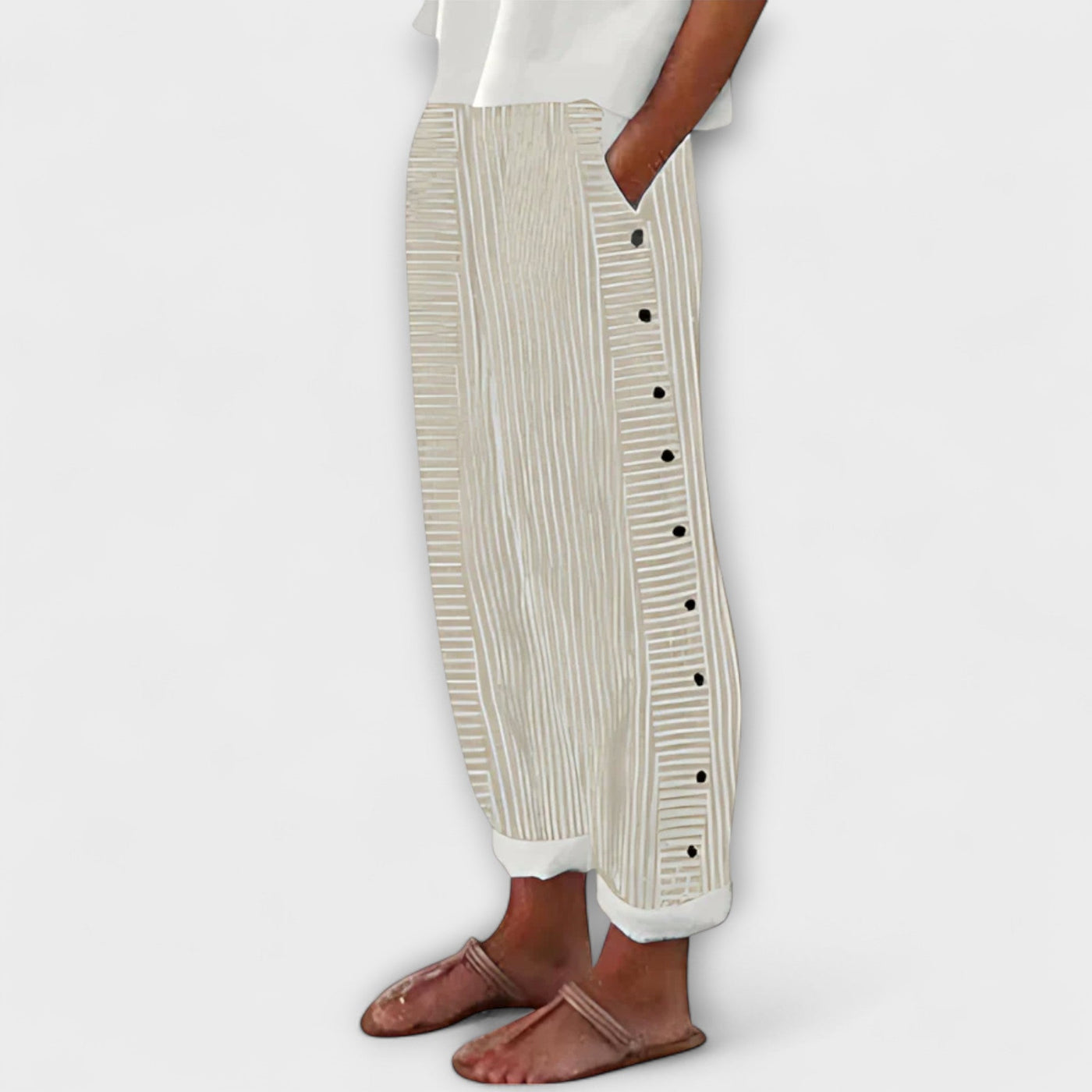 Michela – Pantalones de verano a rayas